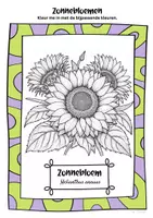Voorbeeld - Freebie: gratis kleurplaat zonnebloem gratis - Pagina 1