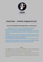 Vorschau - Arbeitsblätter - Lyrik (Jg 9, 10): Poetry Slam -Perspektive eines Feuerzeugs - Deckblatt