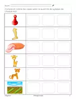 Aperçu - Cartes d'exercices - Compte les syllabes - son j - Page 3