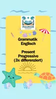 Vorschau - Arbeitsblätter - Present Progressive (3x differenziert) - Deckblatt