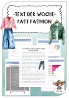 Vorschau - Unterrichtsreihen - Fast Fashion - Text der Woche (Sachtext) - Deckblatt