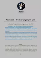Vorschau - Arbeitsblätter - Lyrik (9,10): Poetry Slam - Perspektive einer Tafel - Deckblatt