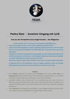 Vorschau - Arbeitsblätter - Lyrik (Jg 9,10): Poetry Slam - Perspektive eines Mäppchens - Deckblatt