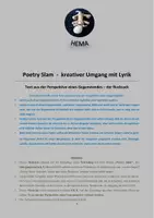 Vorschau - Arbeitsblätter - Lyrik (Jg 8): Poetry Slam - Perspektive eines Rucksacks - Deckblatt