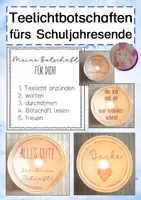 Vorschau - Mal- und Bastelvorlagen - Teelichtbotschaften zum Schuljahresende - Deckblatt