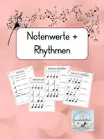 Vorschau - Arbeitsblätter - Notenwerte und Rhythmen: Arbeitsblätter + Tafelmaterial - Deckblatt