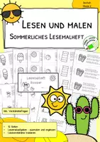 Vorschau - Arbeitsblätter - Lesemalheft - Sommer - Lesen, malen, verstehen - Teil 2 - Deckblatt