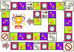 Vista previa - Juegos / Gamificación - Practicamos las horas: juego de tablero - página 1