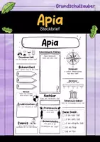 Vorschau - Arbeitsblätter - Apia Steckbrief - Hauptstadt in Samoa (Deutsch) - Deckblatt