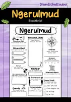 Vorschau - Arbeitsblätter - Ngerulmud Steckbrief - Hauptstadt in Palau (Deutsch) - Deckblatt