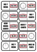 Vista previa - Juegos / Gamificación - Practicamos las horas: Dominó de horas completo - página 3
