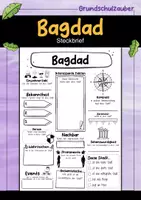 Vorschau - Arbeitsblätter - Bagdad Steckbrief - Hauptstadt in Irak (Deutsch) - Deckblatt