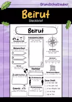 Vorschau - Arbeitsblätter - Beirut Steckbrief - Hauptstadt in Libanon (Deutsch) - Deckblatt