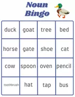 Náhľad - Angleški samostalniki Bingo - Noun Bingo - strana 3