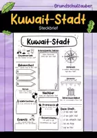 Vorschau - Arbeitsblätter - Kuwait-Stadt Steckbrief - Hauptstadt in Kuwait (Deutsch) - Deckblatt