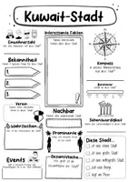 Vorschau - Arbeitsblätter - Kuwait-Stadt Steckbrief - Hauptstadt in Kuwait (Deutsch) - Seite 1