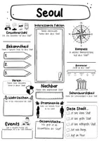 Vorschau - Arbeitsblätter - Seoul Steckbrief - Hauptstadt in Südkorea (Deutsch) - Seite 1