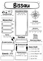 Vorschau - Arbeitsblätter - Bissau Steckbrief - Hauptstadt in Guinea-Bissau (Deutsch) - Seite 1