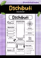 Vorschau - Arbeitsblätter - Dschibuti Steckbrief - Hauptstadt in Dschibuti (Deutsch) - Deckblatt