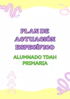 Vista previa - Unidades / Secuencias / Situaciones de Aprendizaje - PLAN DE ACTUACIÓN ESPECÍFICO - ALUMNADO TDAH - PRIMARIA - Portada