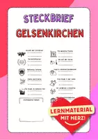 Vorschau - Mal- und Bastelvorlagen - Steckbrief Gelsenkirchen, Stadt Deutschland - Deckblatt