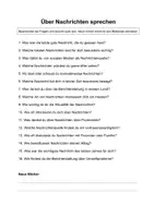 Vorschau - Unterrichtsreihen - 1 Sprechanlass - Über Nachrichten sprechen - Sprechanlässe daf, daz, Konversation A2, B1, B2, Deutsch, Sprechübung, Finalsätze, Nebensätze - Seite 1