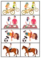 Vorschau - Spiele - Hobbies "Merk es dir!" mit Wortkarten für DaF/DaZ - Seite 1