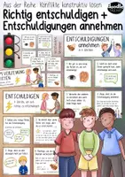 Vorschau - Poster - Entschuldigen / Entschuldigungen annehmen / um Verzeihung bitten - Deckblatt