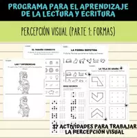 Vista previa - Hojas de trabajo - Aprender a leer y escribir: Percepción visual: Nivel I (forma) - Portada