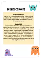 Vista previa - Tarjetas / Manipulativos - Juego de mesa: Familia de monstruos. Percepción visual, atención y memoria. - página 2