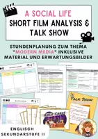 Vorschau - Stundenentwürfe - Modern Media / Sek II Social Media / Stundenplanung Film Analysis & Talk Show - Deckblatt