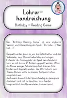 Vorschau - Spiele - Birthday Reading Game, Ich habe wer hat - Seite 1