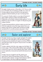 Vorschau - Bildkarten - Christopher Columbus - Knowledge card index - Famous personalities (English) - Seite 1