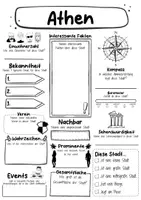 Vorschau - Arbeitsblätter - Athen Steckbrief - Stadt in Griechenland (Deutsch) - Seite 1