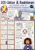 Vorschau - Arbeitsblätter - SOS-Sätze für Lehrkräfte - in Konfliktsituationen sicher reagieren / Konfliktlösung Stress Unterrichtsstörungen Konflikte - Seite 1