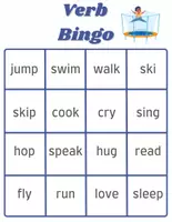 Náhľad - Englische Verben Bingo - strana 1
