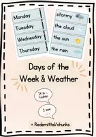 Vorschau - Poster - Bildkarten Days of the Week & Weather mit Redemitteln - Deckblatt