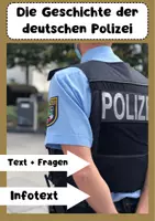 Vorschau - Arbeitsblätter - Geschichte deutsche Polizei: 6 Fragen zu den Texten - Deckblatt