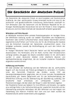 Vorschau - Arbeitsblätter - Geschichte deutsche Polizei: 6 Fragen zu den Texten - Seite 1