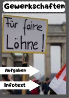 Vorschau - Arbeitsblätter - Gewerkschaften: Geschichte, Bedeutung und Herausforderungen - Deckblatt