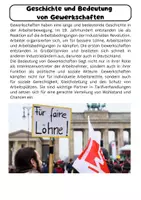 Vorschau - Arbeitsblätter - Gewerkschaften: Geschichte, Bedeutung und Herausforderungen - Seite 1
