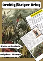 Vorschau - Arbeitsblätter - Dreißigjähriger Krieg: Ursachen, Verlauf, Auswirkungen - Deckblatt