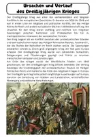 Vorschau - Arbeitsblätter - Dreißigjähriger Krieg: Ursachen, Verlauf, Auswirkungen - Seite 1