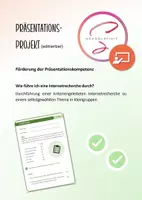 Vorschau - Arbeitsblätter - Checkliste: Eine gelungene Internetrecherche (editierbar) - Deckblatt