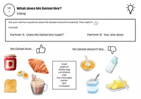 Vorschau - Stationenlernen - Interview Partnerarbeit Breakfast dreifach differenziert - Seite 2