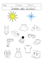 Vorschau - Arbeitsblätter - Sommer oder Winter? - 2 Arbeitsblätter Thema Kleidung - Seite 2