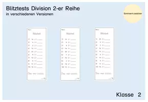 Vorschau - Test - Blitztest_Mathe_Division 2er Reihe - Deckblatt