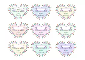 Vorschau - Mal- und Bastelvorlagen - Geschenk Kindertag - Grußkärtchen in Herzform - Seite 2