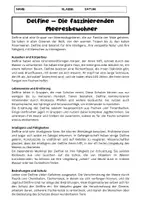 Vorschau - Arbeitsblätter - Delfine: Intelligente, verspielte Meeresbewohner (Grundschule) - Seite 1