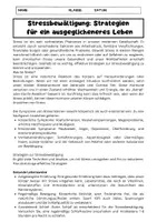 Vorschau - Arbeitsblätter - Stressbewältigung: Strategien für ein gesünderes Leben - Seite 1